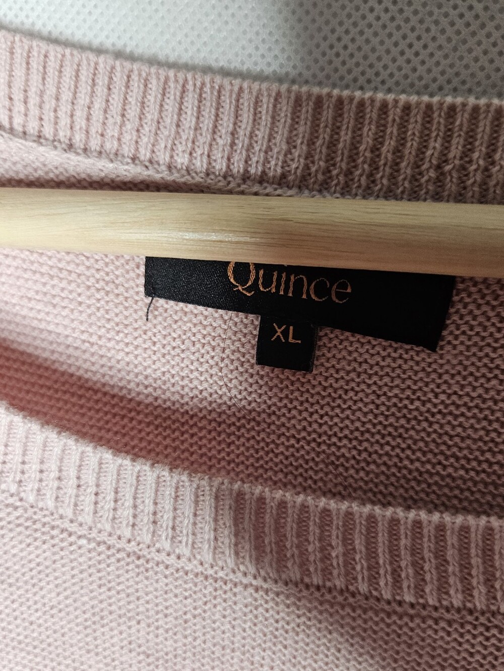 Quince Lightweight Cotton Cashmere Link-stitch Dolman Sweater Pink Heather XL - Picture 2 of 8